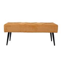 minkstasuolis batu - Prieškambario suoliukas Home4you Kelsi, geltonas, 100 cm x 36 cm x 43 cm - 2 nuotrauka