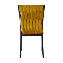 senukai kedes - Valgomojo kėdė Home4you Emory 10395, matinė, aukso/geltona, 47 cm x 59 cm x 93 cm - 3 nuotrauka