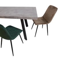 pigu lt valgomojo stalai - Valgomojo stalas išskleidžiamas Home4you Brigit, juodas/pilkas, 159 - 198 cm x 84.5 cm x 77 cm - 3 nuotrauka