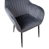 valgomojo kede kresliukas - Valgomojo kėdė Home4you Evelin 10326, matinė, pilka, 60 cm x 57 cm x 82 cm - 2 nuotrauka