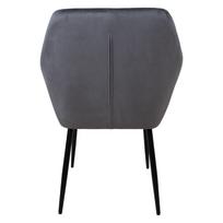 valgomojo kede kresliukas - Valgomojo kėdė Home4you Evelin 10326, matinė, pilka, 60 cm x 57 cm x 82 cm - 4 nuotrauka