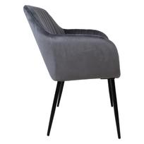 valgomojo kede kresliukas - Valgomojo kėdė Home4you Evelin 10326, matinė, pilka, 60 cm x 57 cm x 82 cm - 5 nuotrauka