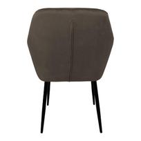 valgomojo kede kresliukas - Valgomojo kėdė Home4you Evelin 10320, matinė, pilkai ruda, 59 cm x 58 cm x 81 cm - 4 nuotrauka