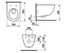 klozetas - Laufen Pro Rimless 820966/ H8209660000001 - 2 nuotrauka