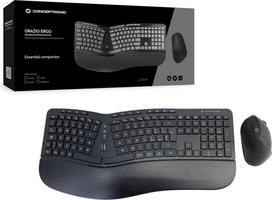 wireless mouse keyboard - Conceptronic ORAZIO02IT Wireless Keyboard+Mouse ERGO IT Juoda (Black) - 3 nuotrauka