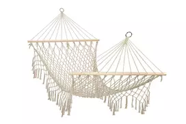 hamakas su tinkleliu - Hamakas, šviesiai ruda - ecru, 200 cm - 4 nuotrauka