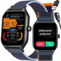 Rubicon RNCF03 Bluetooth Skambučiai Always On Display Black Blue (juodas su mėlynu dirželiu)