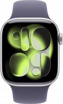 Apple Watch Series 11 GPS + Cellular 42mm Silver Aluminium Case with Purple Fog Sport Band - M/L