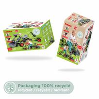 paspiriamas traktorius - FALK Baby Claas paspiriamas traktorius su ekskavatoriumi ir priekaba - 2 nuotrauka