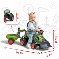 paspiriamas traktorius - FALK Baby Claas paspiriamas traktorius su ekskavatoriumi ir priekaba - 3 nuotrauka