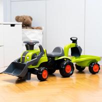 paspiriamas traktorius - FALK Baby Claas paspiriamas traktorius su ekskavatoriumi ir priekaba - 6 nuotrauka