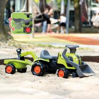paspiriamas traktorius - FALK Baby Claas paspiriamas traktorius su ekskavatoriumi ir priekaba - 7 nuotrauka