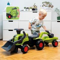 paspiriamas traktorius - FALK Baby Claas paspiriamas traktorius su ekskavatoriumi ir priekaba - 9 nuotrauka