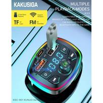 fm moduliatorius - Kaku KSC-851 Bluetooth FM siųstuvas QC 3.0 Juodas (Black) - 5 nuotrauka