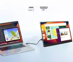 nesiojamas monitorius - Extralink Smart Life S15 14" Nešiojamas monitorius (Portable Monitor) USB-C/micro-HDMI - 5 nuotrauka