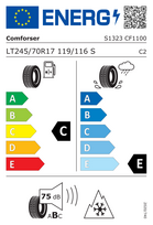 padanga 245 - Vasarinė automobilio padanga Comforser CF1100 245/70/R17, 119-S, C, E, 75 dB - 2 nuotrauka