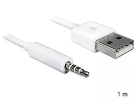 2 5 1 1m - Delock USB-A į 3.5 mm Jack kabelis 1m Juodas (Black) - 2 nuotrauka