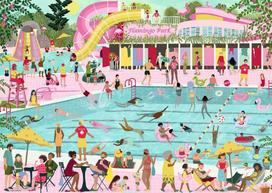 senukai baseinai - Ravensburger Flamingo Park, 50 x 70 cm, 1000 det. - 2 nuotrauka