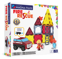 tiles konstruktorius - Magna-Tiles ugniagesių automobilis (Fire Rescue) 27 det. - 8 nuotrauka