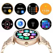 ismanus moteriskas laikrodis - Stelio STSWL102GD Lusso GEM AI Womens Smartwatch + YES Bracelet Gold (auksinis) - 2 nuotrauka