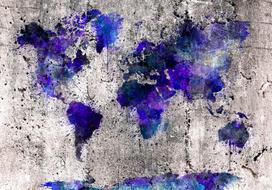 Fototapetas Artgeist World Map: Ink Blots k-C-0089-a-a, 350 cm x 245 cm