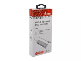 usb sakotuvas 3 2 - Equip USB-Hub 4-Port 3.2/C->4x3.0 5Gbps o.įkroviklis si - 3 nuotrauka