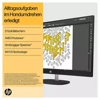 hp all in one 27 - HP All-in-One 27-cr0111ng ,  AMD Ryzen 3 7320U ,  8GB DDR4 ,  512GB SSD ,  Juodas (Black) - 10 nuotrauka