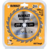 dewalt 165 diskai - Pjovimo diskas medienai DeWalt; 165x1,86x20,0 mm; Z24; 20° - 2 nuotrauka