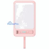 belaidis power bank - USAMS XM Series CD219, 10000mAh, Magnetic Wireless, rožinė (pink) - 4 nuotrauka