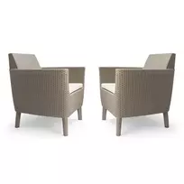 senukai foteliai - Lauko krėslas Keter Salemo Duo, smėlio ruda (Beige) - 3 nuotrauka