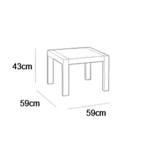 keter stalas - Lauko stalas Keter Orlando, juoda sp., 59 cm x 59 cm x 43 cm - 2 nuotrauka