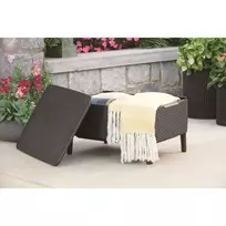keter stalas - Lauko stalas Keter Salemo, ruda sp./pilka sp., 76 cm x 56 cm x 42 cm - 2 nuotrauka