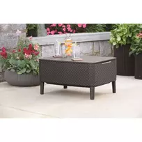keter stalas - Lauko stalas Keter Salemo, ruda sp./pilka sp., 76 cm x 56 cm x 42 cm - 3 nuotrauka