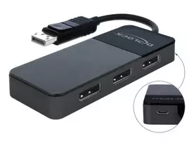 displayport 1.4 - DeLOCK 87737 DisplayPort Splitter 1.4 1x DisplayPort > 3x DisplayPort Juodas (Black) - 2 nuotrauka