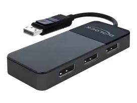 displayport 1.4 - DeLOCK 87737 DisplayPort Splitter 1.4 1x DisplayPort > 3x DisplayPort Juodas (Black) - 4 nuotrauka