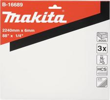 makita pjuklo juosta - Juostinių staklių pjovimo juosta Makita; 2240x6x0,5 mm; 6 TPI; 3 vnt. - 4 nuotrauka