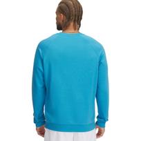fleece - Under Armour Rival Fleece Crew vyriškas džemperis, mėlynas (Blue) XL - 2 nuotrauka