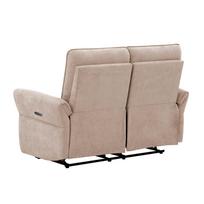 sviesi sofa - Home4You DAMIKA Dvivietė sofa-reglaineris, šviesiai ruda (Light Brown) - 5 nuotrauka