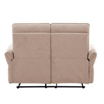 sviesi sofa - Home4You DAMIKA Dvivietė sofa-reglaineris, šviesiai ruda (Light Brown) - 6 nuotrauka