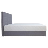 lova viengule 120x200 - Lova Home4you Leiko, 120 x 200 cm, pilka, su čiužiniu, su grotelėmis - 2 nuotrauka