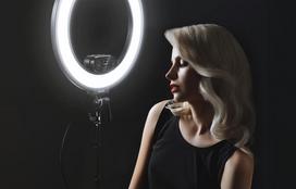 led ziediniai - Neewer RL45B 45W 18″ Ultra-Thin LED Ring Light Kit - 3 nuotrauka