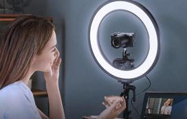 led ziediniai - Neewer RL45B 45W 18″ Ultra-Thin LED Ring Light Kit - 4 nuotrauka