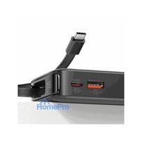 power bank 10000 mah - Usams Retractable, 10000mAh, 20W, baltas - 2 nuotrauka