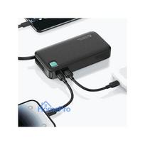 power bank 10000 mah - Usams Retractable, 10000mAh, 20W, baltas - 5 nuotrauka