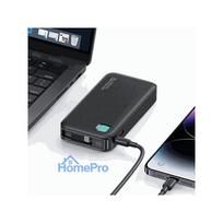 power bank 10000 mah - Usams Retractable, 10000mAh, 20W, baltas - 6 nuotrauka