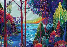 ravensburger puzzle 1000 - Ravensburger Indigo Forest, 50 x 70 cm, 1000 det. - 2 nuotrauka