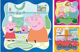 peppa pig delione - Ravensburger Peppa Pig With Family, 3 x 49 det. - 2 nuotrauka