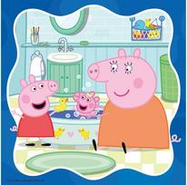 peppa pig delione - Ravensburger Peppa Pig With Family, 3 x 49 det. - 4 nuotrauka