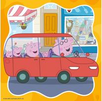 peppa pig delione - Ravensburger Peppa Pig With Family, 3 x 49 det. - 5 nuotrauka