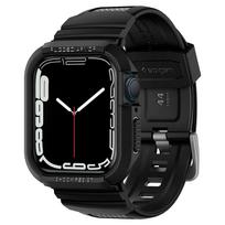 apple watch 9 45mm - Spigen Rugged Armor Pro dėklas su dirželiu Apple Watch 4 / 5 / 6 / 7 / 8 / SE (44/45 mm) - Juodas (Black) - 2 nuotrauka